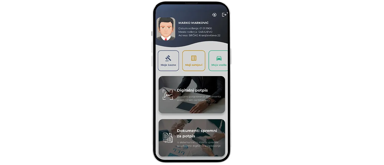 Screenshot from the IDDEEA app